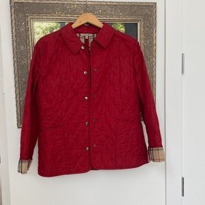 Burberry Red Diamond quilted jacket. Size M